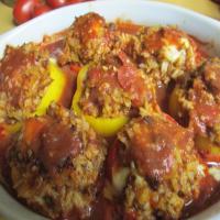 Bell Peppers Stuffed With Chorizo and Cheese_image