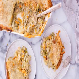 Low Fat Chicken Pot Pie With Puff Pastry! image