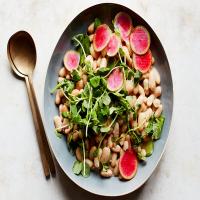 White Beans With Radishes, Miso and Greens image
