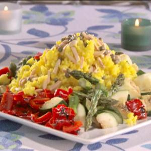 Grilled Vegetables with Saffron Rice_image