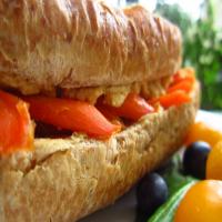 Honey Roasted Carrot and Hummus Sandwiches image