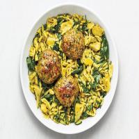 Baked Turkey and Spinach Meatballs with Orzo image