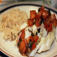 Grilled Halibut With Tomato-Basil Salsa_image