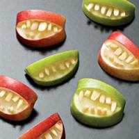 Halloween Fruit Apple Teeth Treats Recipe - (4.5/5)_image