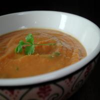 Curried Sweet Potato (Kumara) & Coriander Soup image