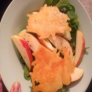Baby Spinach Salad With Swiss Cheese Crisps image