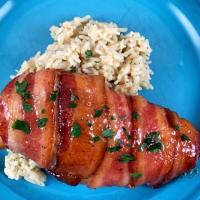 Maple Mustard Glazed Bacon Wrapped Chicken_image