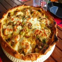 Leek, Mushroom and Mozzarella Pie image