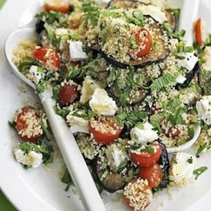 Aubergine couscous salad_image