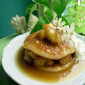 Banoffee Bananas With Buttermilk Pancakes, Ginger and Cream image