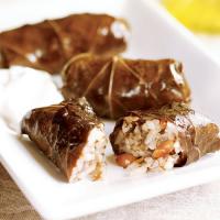 Dolmathes Yialantzi (Grape Leaves Stuffed with Rice & Herbs)_image