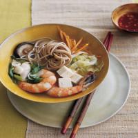 Soba Soup with Chicken, Shrimp, and Vegetables image