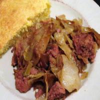 Fried Cabbage and Corned Beef_image