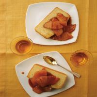 Amaretto Pound Cake with Flambeed Pineapple_image