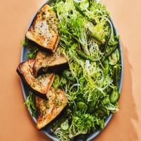Swordfish Steaks with Asparagus and Frisée Salad image