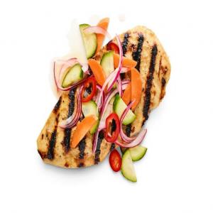 Ginger-Miso Chicken with Quick Pickles_image