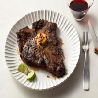 Grilled T-Bones with Chipotle-Lime Butter image