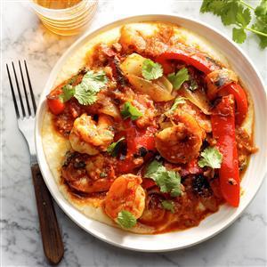Fajita-Style Shrimp and Grits Recipe_image