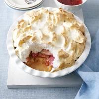 Rhubarb & ginger queen of puddings image