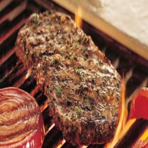 Grilled Herb-Crusted Top Loin Steaks_image