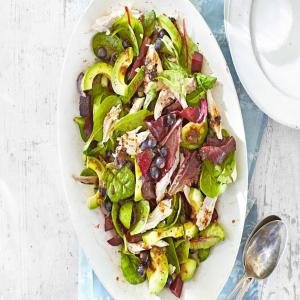 Chicken & avocado salad with blueberry balsamic dressing_image