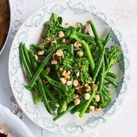 Broccoli & green beans with toasted hazelnut butter image