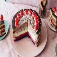 Rainbow Cookie Ice Cream Cake image