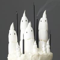 Chocolate Marshmallow-Ghost Cake and Mini Cupcakes_image