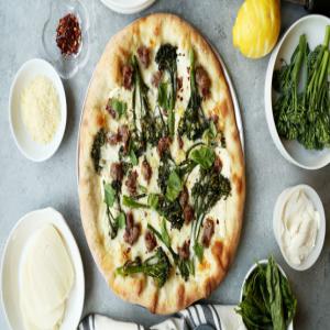 Quick Weeknight Pizza With Ricotta, Broccolini, and Sausage Recipe - Food.com_image