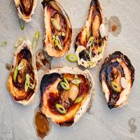 Grilled Oysters With Buttery Soy-Sake Glaze_image