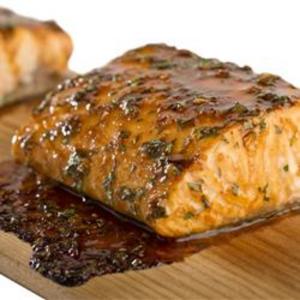 Salmon Baked on a Cedar Plank With Hoisin Glaze_image