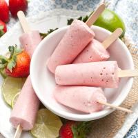 Strawberry Lime Smoothie Pops image