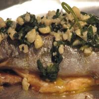 Grilled Trout With Cashew and Garlic Butter_image