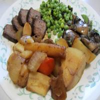 Grilled Chuck Roast With Vegetables. image