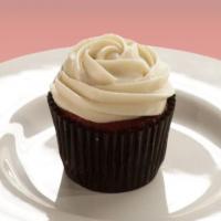 Red Velvet Cupcakes with Almond Cream Cheese Frosting image