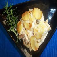 Potato, Blue Cheese and Mushroom Bake image