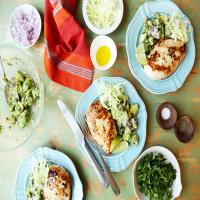 Pan Grilled Chicken with Avocado and Red Onion Salsa_image