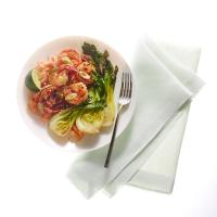 Roasted Hot-Honey Shrimp with Bok Choy and Kimchi Rice_image