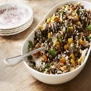 Wild Rice and Butternut Squash Stuffing With Almonds_image