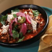 Red Pork Posole with Pickled Onions and Queso Fresco image