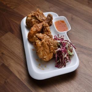 Fried Chicken, Korean Style with Napa Cabbage Slaw_image