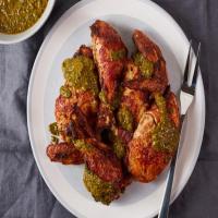 Latin Spice Roast Chicken with Chimichurri Sauce_image
