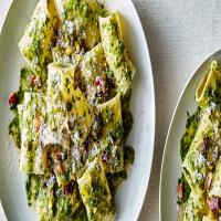 Pasta with Ramp Pesto and Guanciale Recipe image