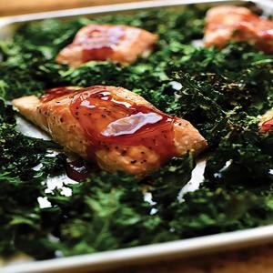 Teriyaki Salmon and Kale Sheet Pan Supper image