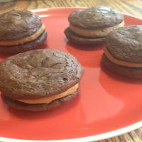 Flourless Chocolate Peanut Butter Sandwich Cookies image