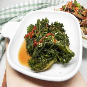 Braised Asian Kale in the Slow Cooker image