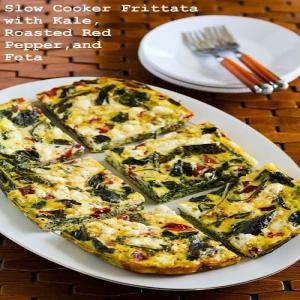 Slow Cooker Frittata with Kale, Roasted Red Pepper, and Feta_image