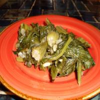Spicy Okra and Turnip Greens image