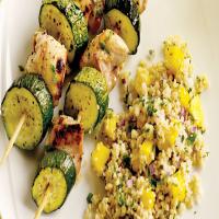 Chicken & Zucchini Kabobs with Tropical Couscous_image