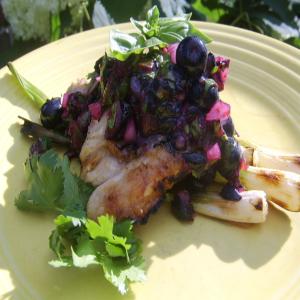 Grilled Chicken With Blueberry-Basil Salsa image